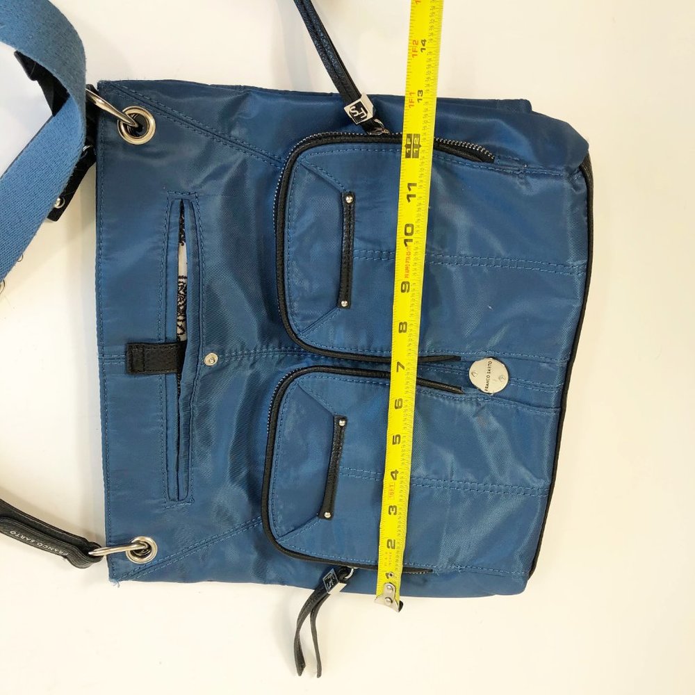 Franco Sarto Blue Messenger Shoulder Crossbody Bag - Picture 8 of 12